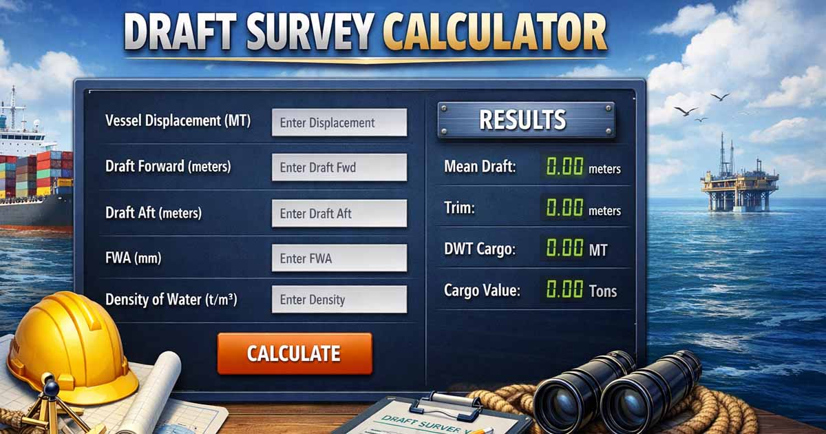 Draft Survey Calculator | MaritimeCalc