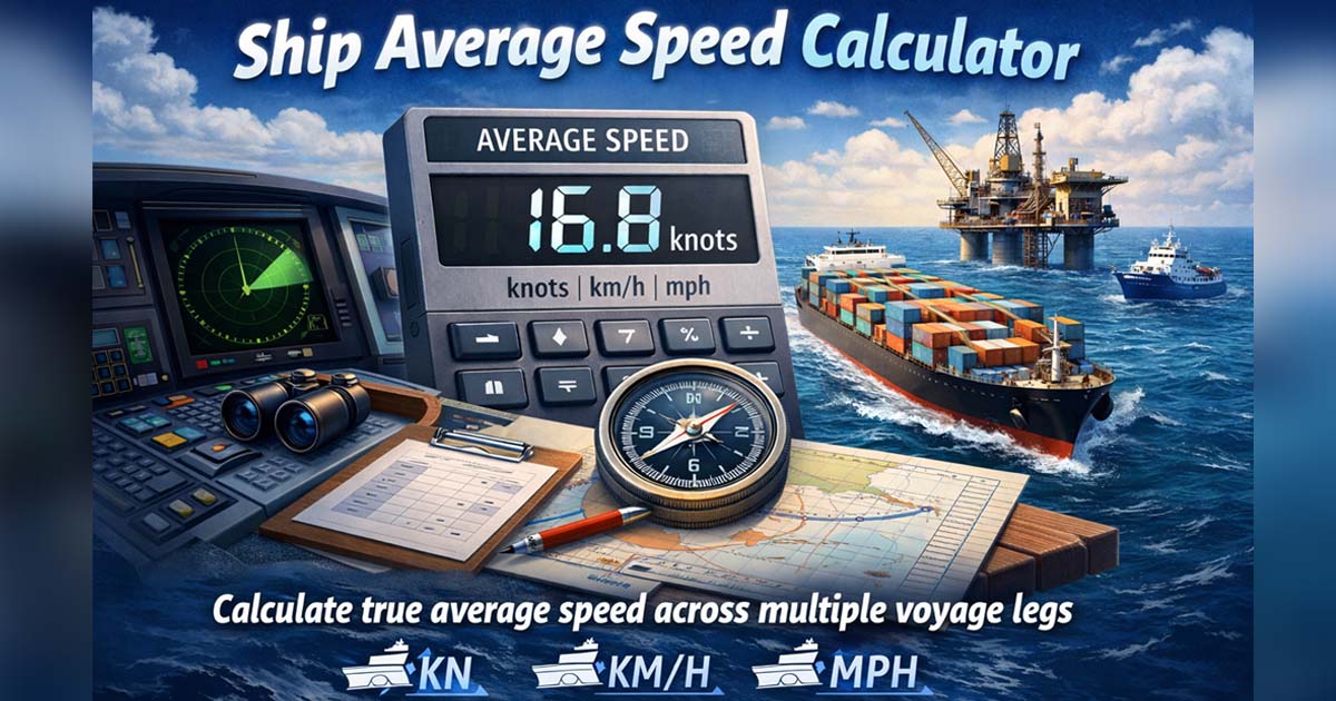 Top Speed Calulator Average Speed Calculator for Maritime Use | Maritime Calculator